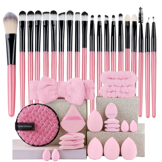 Comprehensive Synthetic Makeup Brush Set